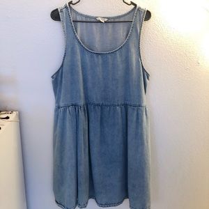 American Eagle Blue Sleeveless Denim Jean Dress XL